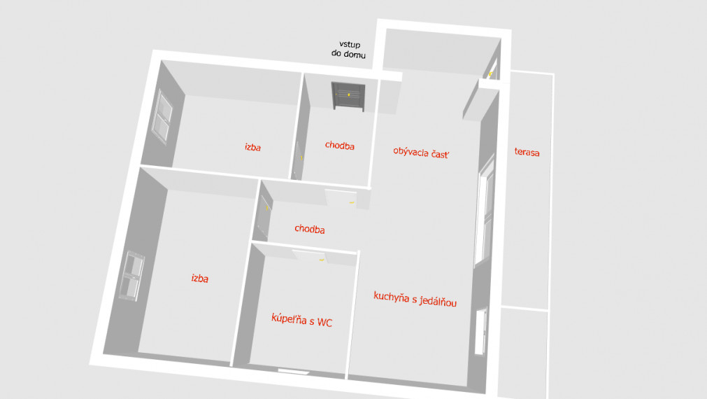 PREDAJ -Exkluzívna ponuka  3i RD - kompletná rekonštrukcia, terasa, pozemok 450m2 - Bánovcen/B / Biskupice