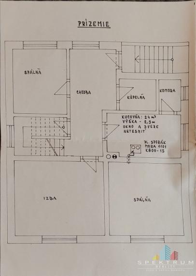 SPEKTRUM REALITY- Na predaj 4-izbový rodinný dom s pozemkom  720m2, Ráztočno, okres Prievidza