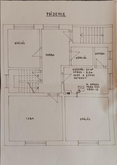 SPEKTRUM REALITY- Na predaj 4-izbový rodinný dom s pozemkom 720m2, Ráztočno, okres Prievidza