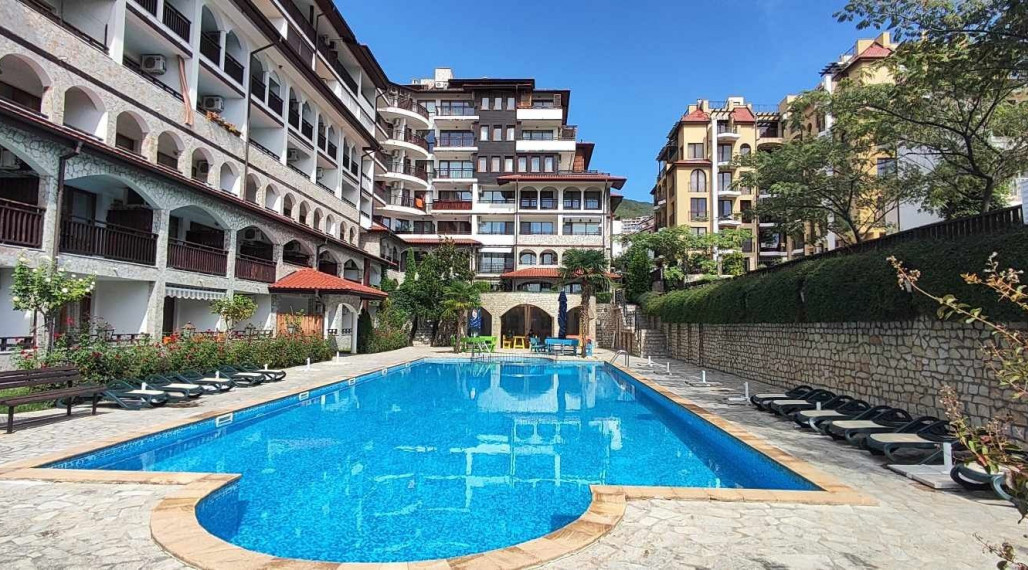 SPEKTRUM REALITY- Štúdiový apartmán  s výhľadom na bazén, AMPHORA, 150 m od mora, Sveti Vlas, Bulharsko