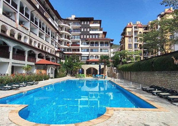 SPEKTRUM REALITY- Štúdiový apartmán  s výhľadom na bazén, AMPHORA, 150 m od mora, Sveti Vlas, Bulharsko