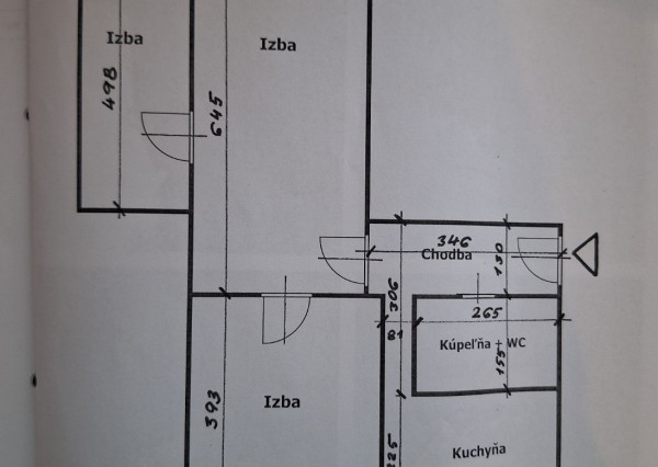 Bánovce nad Bebravou 2 izbový byt v tehlovom bytovom dome blízko centra mesta